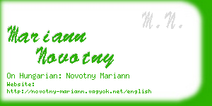 mariann novotny business card